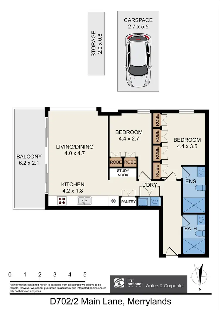 Floorplan of Homely apartment listing, 702/2 Main Lane, Merrylands NSW 2160
