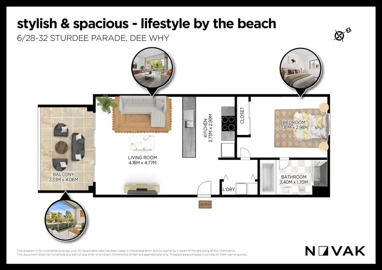 Floorplan of Homely apartment listing, 6/28-32 Sturdee Parade, Dee Why NSW 2099