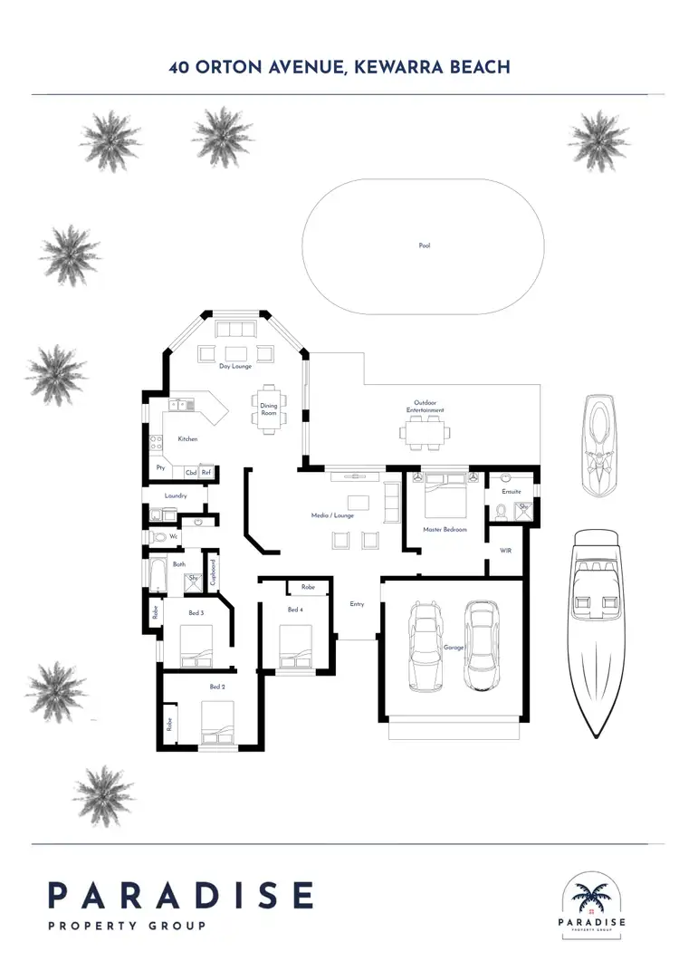 Floorplan of Homely house listing, 40 Orton Avenue, Kewarra Beach QLD 4879