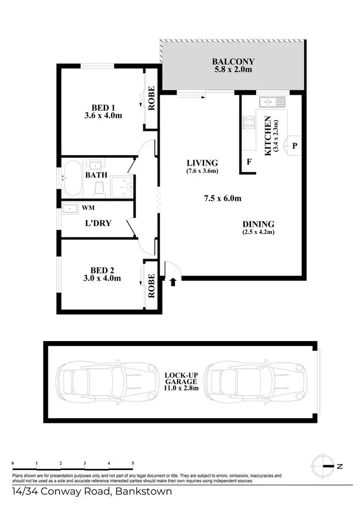 Floorplan of Homely unit listing, 14/34 Conway Road, Bankstown NSW 2200