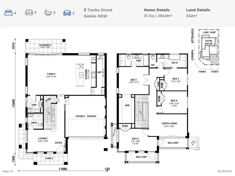 Floorplan of Homely house listing, 3 Tanika Street ( Gables), Box Hill NSW 2765