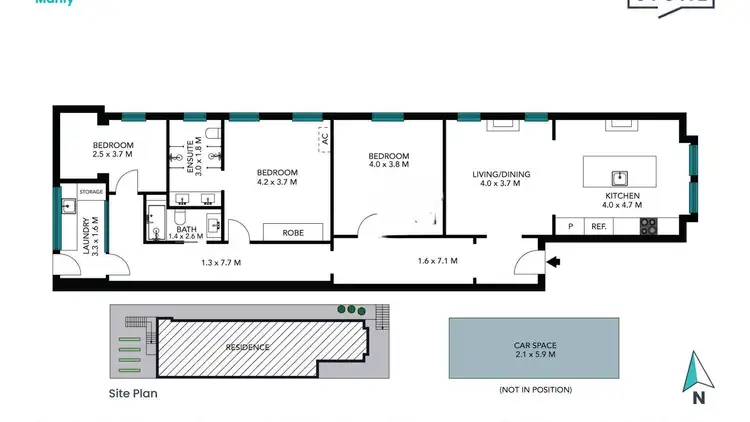 Floorplan of Homely apartment listing, 1/23 Quinton Road, Manly NSW 2095