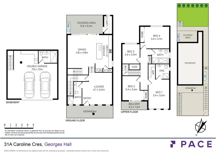 Floorplan of Homely semi-detached listing, 31A Caroline Crescent, Georges Hall NSW 2198