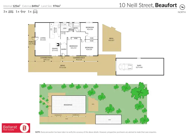 Floorplan of Homely house listing, 10 Neill Street, Beaufort VIC 3373