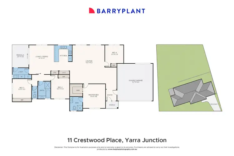 Floorplan of Homely house listing, 11 Crestwood Place, Yarra Junction VIC 3797