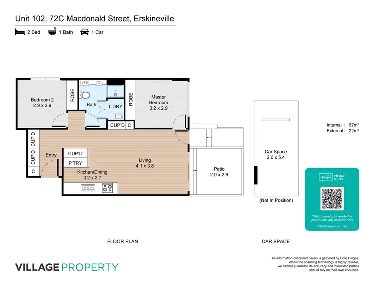 Floorplan of Homely apartment listing, 102/72C Macdonald Street, Erskineville NSW 2043