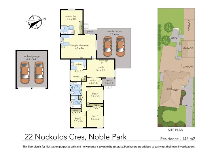 Floorplan of Homely house listing, 22 Nockolds Crescent, Noble Park VIC 3174