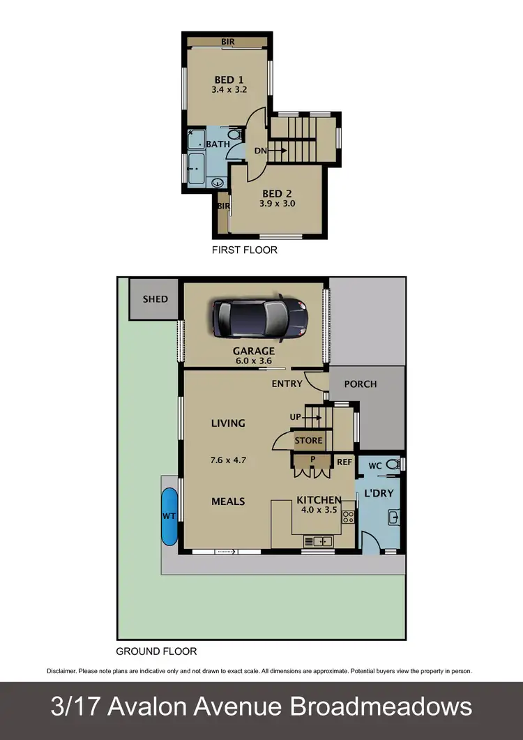 Floorplan of Homely townhouse listing, 3/17 Avalon Avenue, Broadmeadows VIC 3047