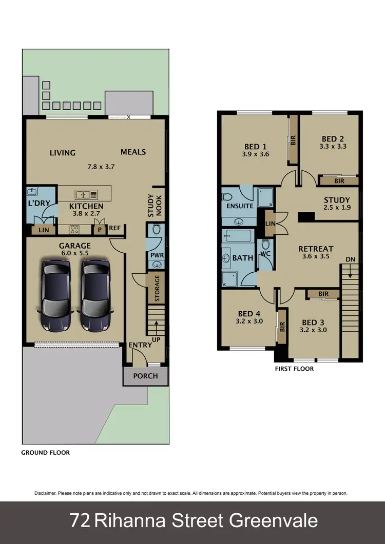 Floorplan of Homely townhouse listing, 72 Rihanna Street, Greenvale VIC 3059