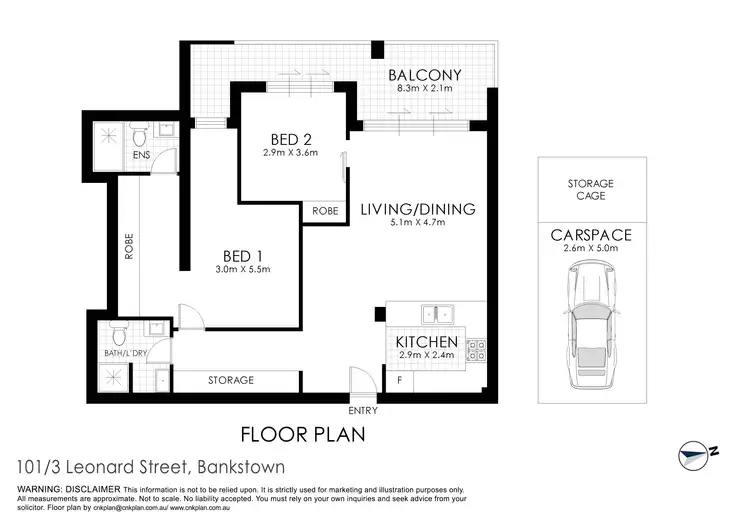 Floorplan of Homely apartment listing, 101/3 Leonard Street, Bankstown NSW 2200