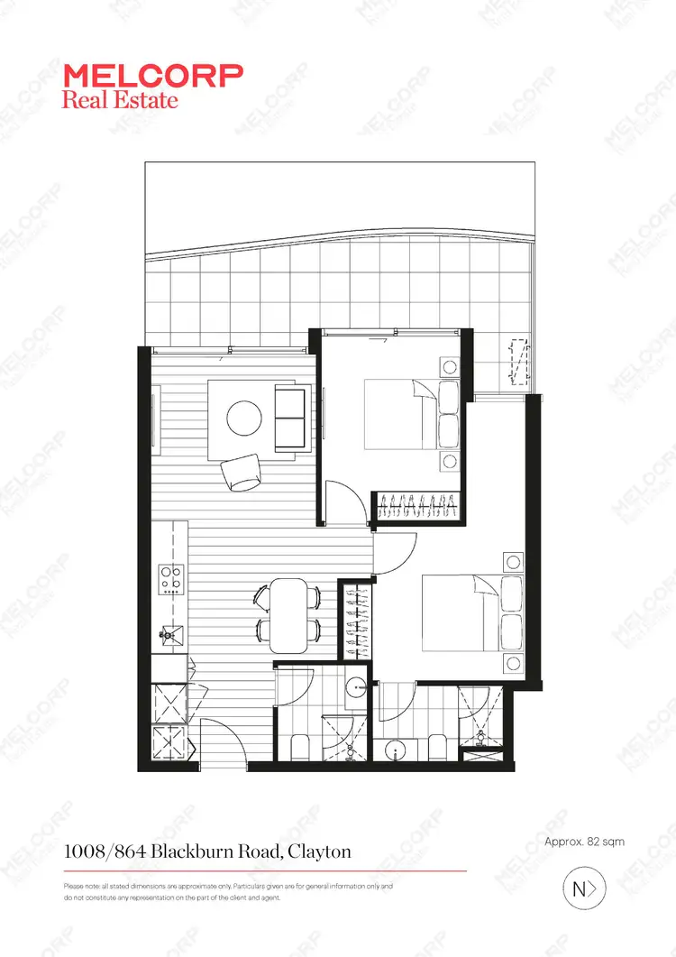 Floorplan of Homely apartment listing, MCity 1008/864 Blackburn Road, Clayton VIC 3168