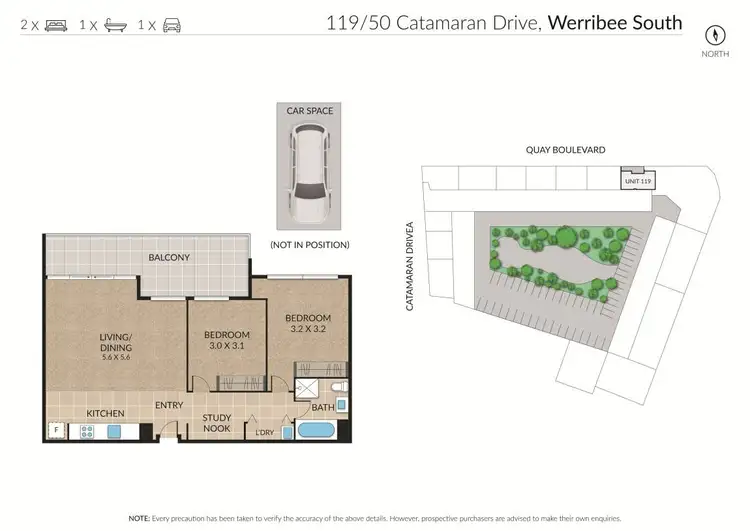 Floorplan of Homely unit listing, 119/50 Catamaran Drive, Werribee South VIC 3030
