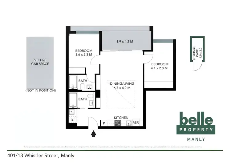 Floorplan of Homely unit listing, 401/13 Whistler Street, Manly NSW 2095