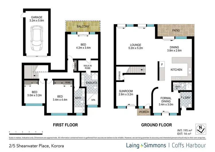 Floorplan of Homely townhouse listing, 2/5 Shearwater Place, Korora NSW 2450