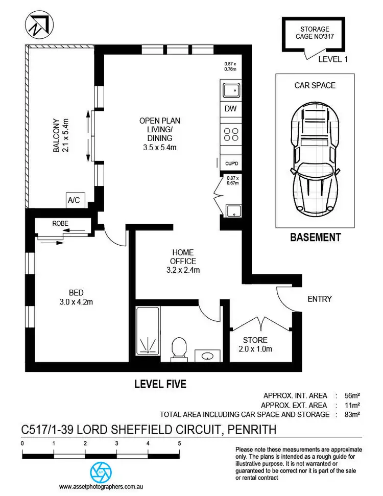 Floorplan of Homely apartment listing, C517/1-39 Lord Sheffield Circuit, Penrith NSW 2750