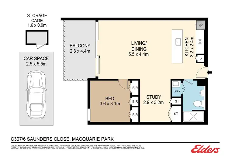 Floorplan of Homely apartment listing, 307/6 Saunders Close, Macquarie Park NSW 2113