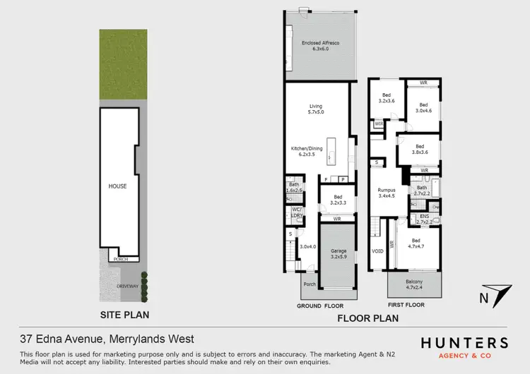 Floorplan of Homely semi-detached listing, 37 Edna Avenue, Merrylands NSW 2160