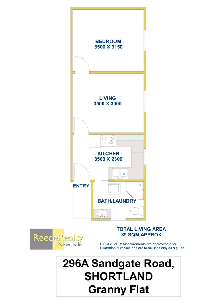 Floorplan of Homely unit listing, 1/296 Sandgate Road, Shortland NSW 2307