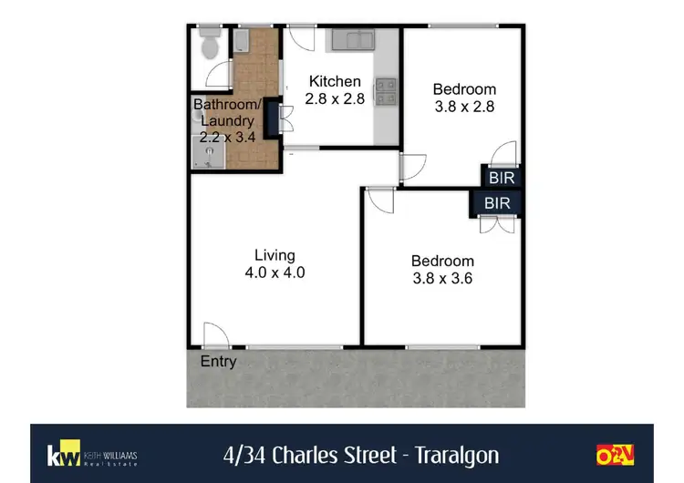 Floorplan of Homely unit listing, 4/34 Charles Street, Traralgon VIC 3844