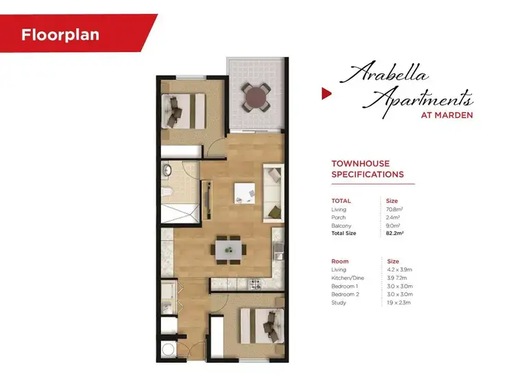 Floorplan of Homely apartment listing, 34/9 Arabella Court, Marden SA 5070