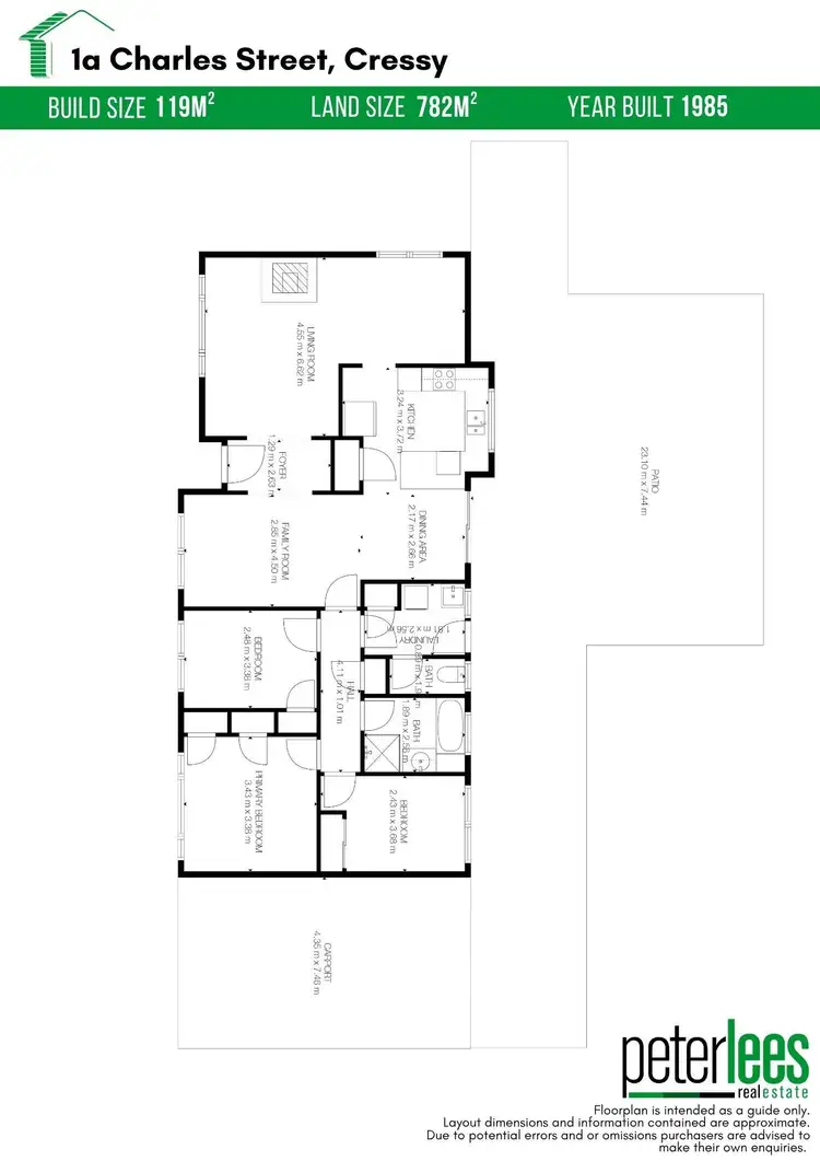 Floorplan of Homely house listing, 1a Charles Street, Cressy TAS 7302