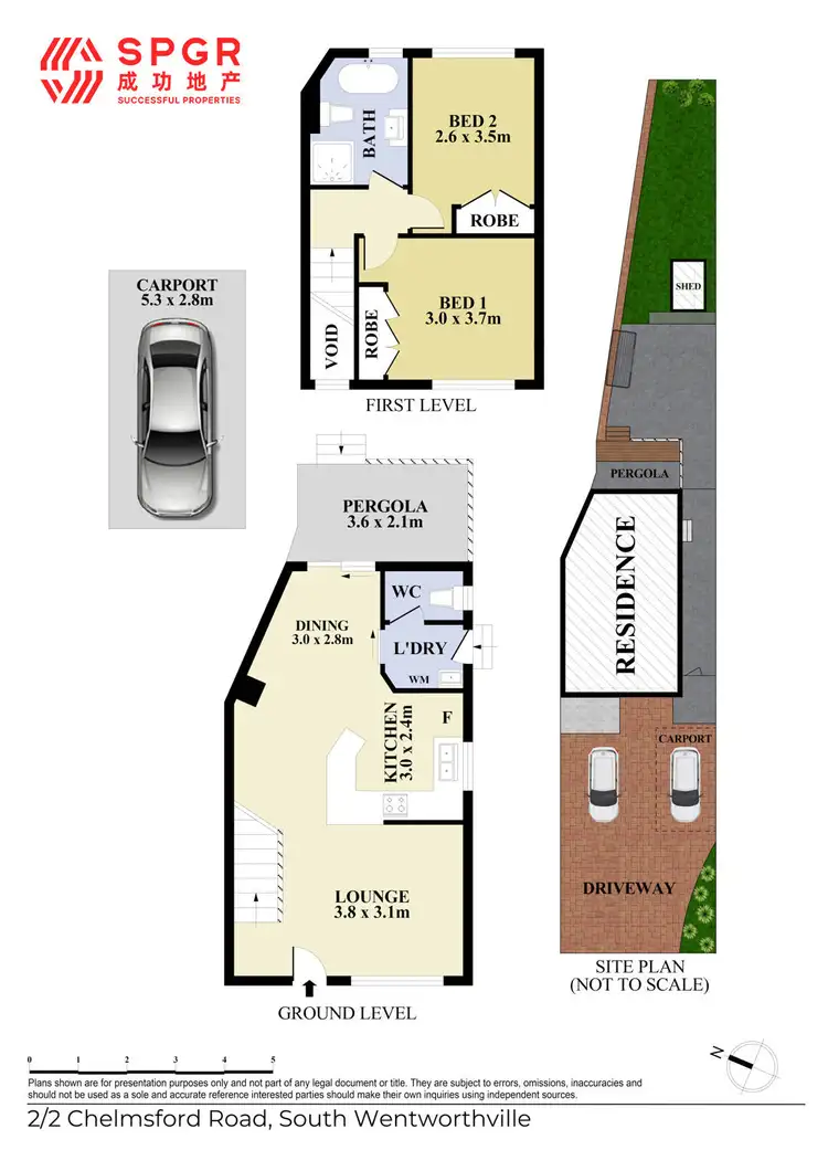 Floorplan of Homely townhouse listing, 2/2 Chelmsford Road, South Wentworthville NSW 2145