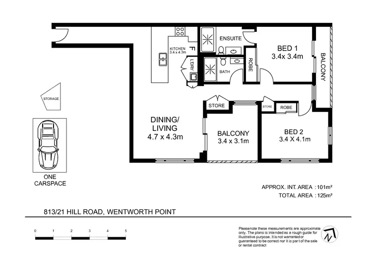 Floorplan of Homely apartment listing, 813/21 Hill Road, Wentworth Point NSW 2127