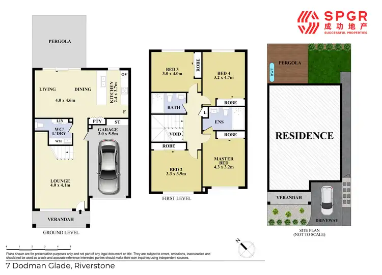 Floorplan of Homely townhouse listing, 7 Dodman Glade, Riverstone NSW 2765