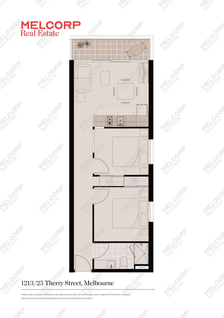 Floorplan of Homely apartment listing, 1213/25 Therry Street, Melbourne VIC 3000