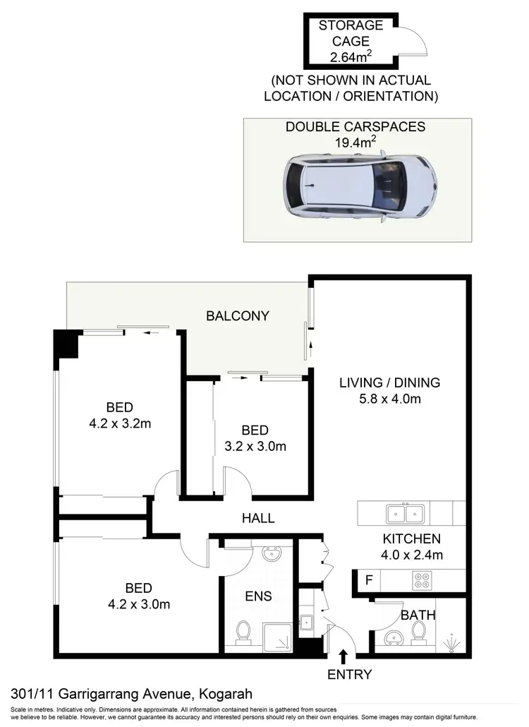 Floorplan of Homely apartment listing, 301/11 Garrigarrang Avenue, Kogarah NSW 2217