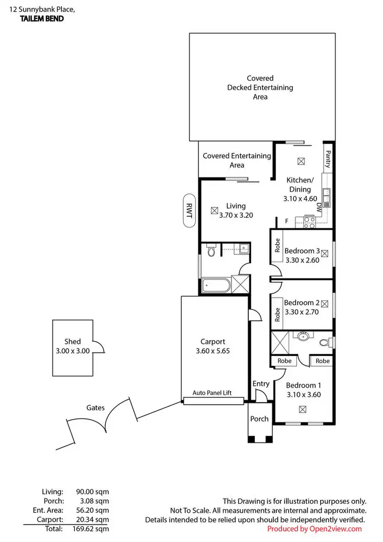 Floorplan of Homely house listing, 12 Sunnybank Place, Tailem Bend SA 5260