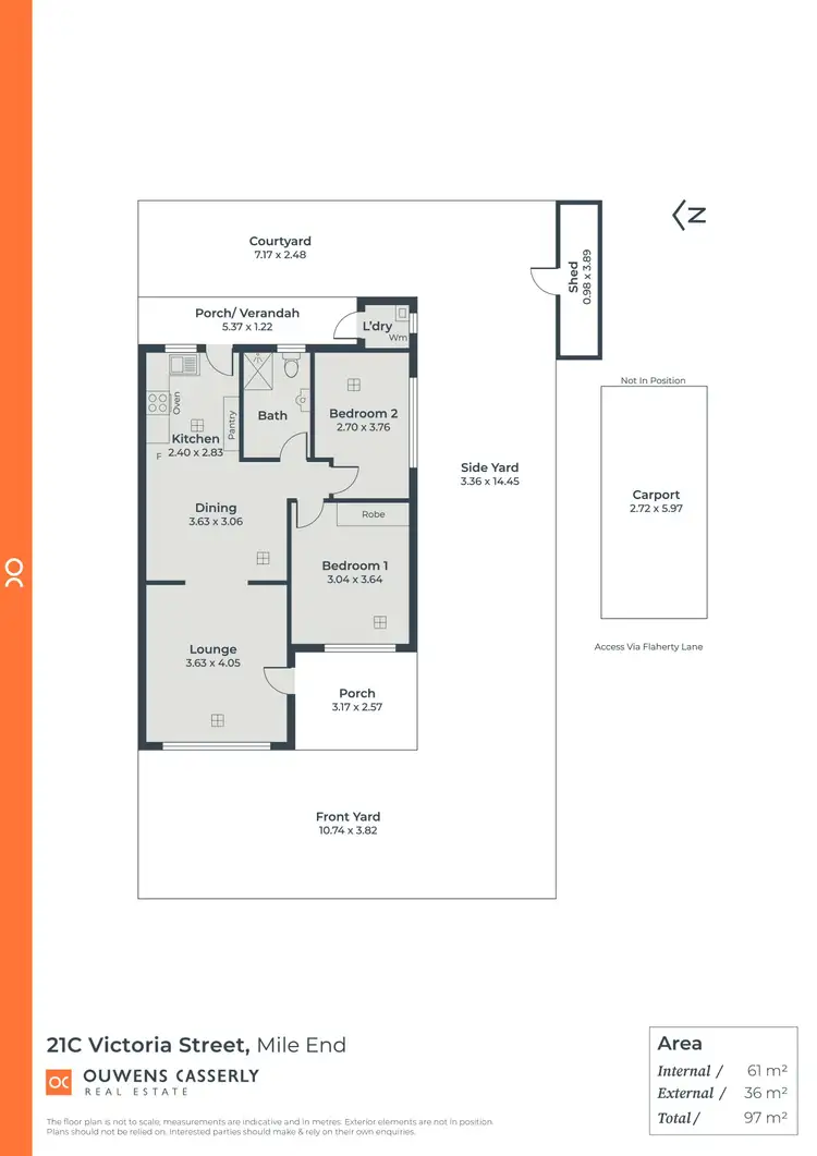 Floorplan of Homely unit listing, 21C Victoria Street, Mile End SA 5031