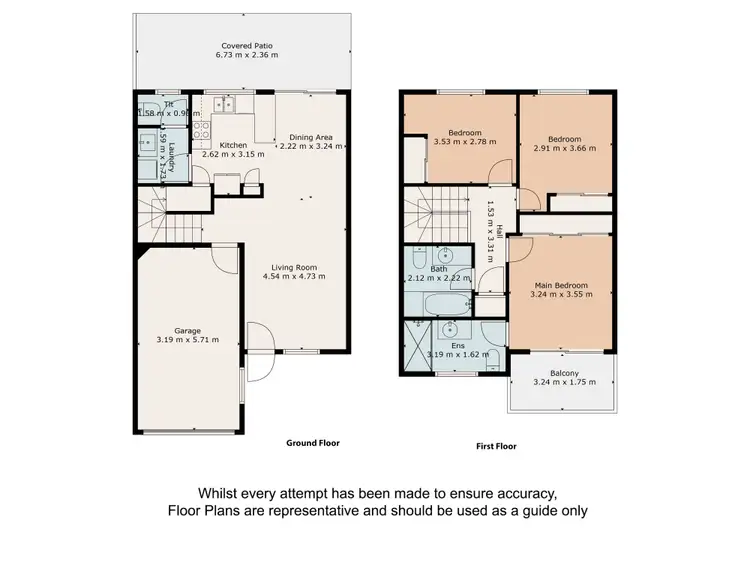 Floorplan of Homely townhouse listing, 49/1 Bass Court, North Lakes QLD 4509