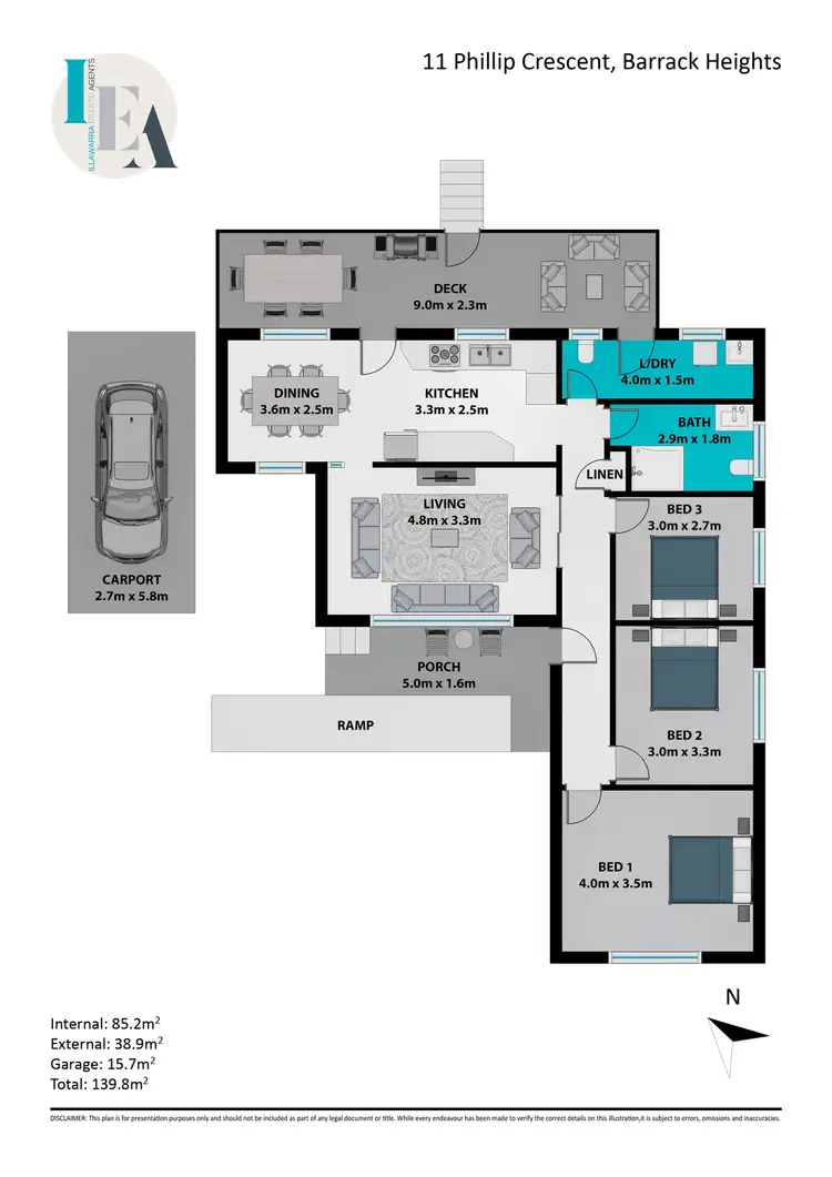 Floorplan of Homely house listing, 11 Phillip Crescent, Barrack Heights NSW 2528