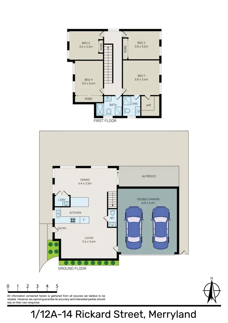 Floorplan of Homely townhouse listing, 1/12a-14 Rickard Street, Merrylands NSW 2160