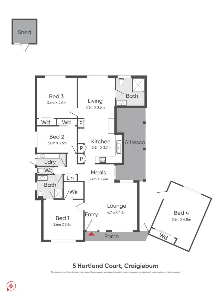 Floorplan of Homely house listing, 5 Hartland Court, Craigieburn VIC 3064