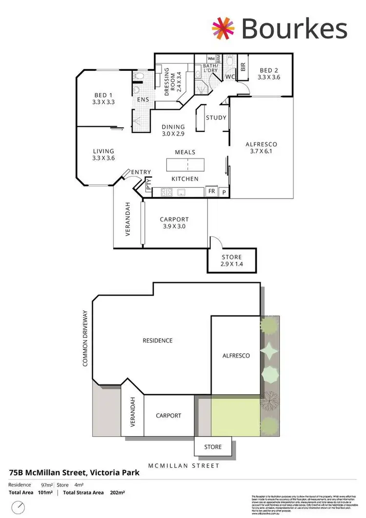 Floorplan of Homely villa listing, 75B McMillan Street, Victoria Park WA 6100