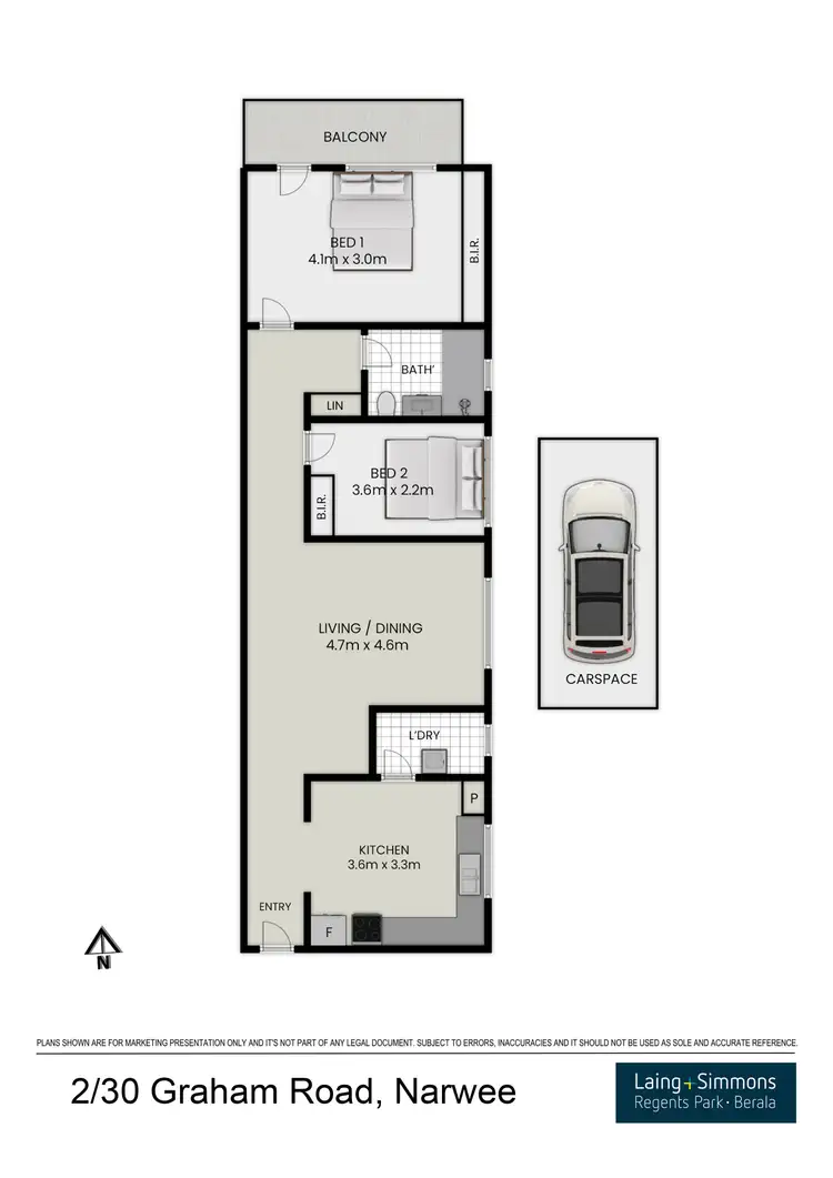 Floorplan of Homely unit listing, 2/30 Graham Road, Narwee NSW 2209
