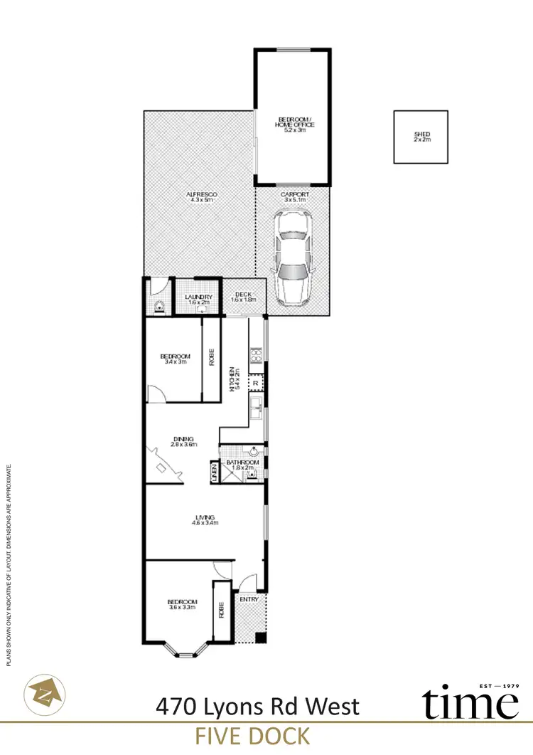 Floorplan of Homely semi-detached listing, 470 Lyons Road, Five Dock NSW 2046
