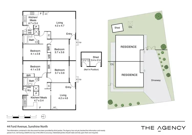 Floorplan of Homely semi-detached listing, 44 Ford Avenue, Sunshine North VIC 3020