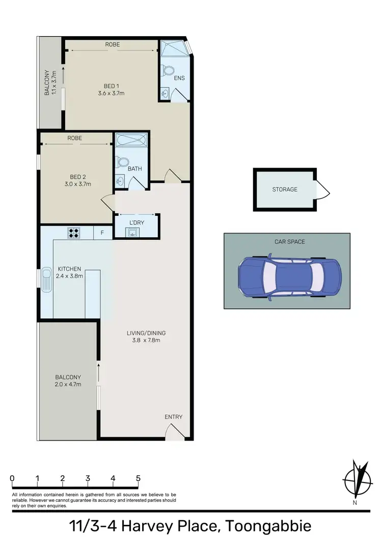 Floorplan of Homely apartment listing, 11/3-4 Harvey Place, Toongabbie NSW 2146