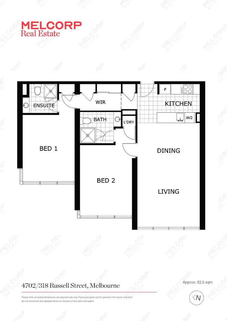 Floorplan of Homely apartment listing, 4702/318 Russell Street, Melbourne VIC 3000