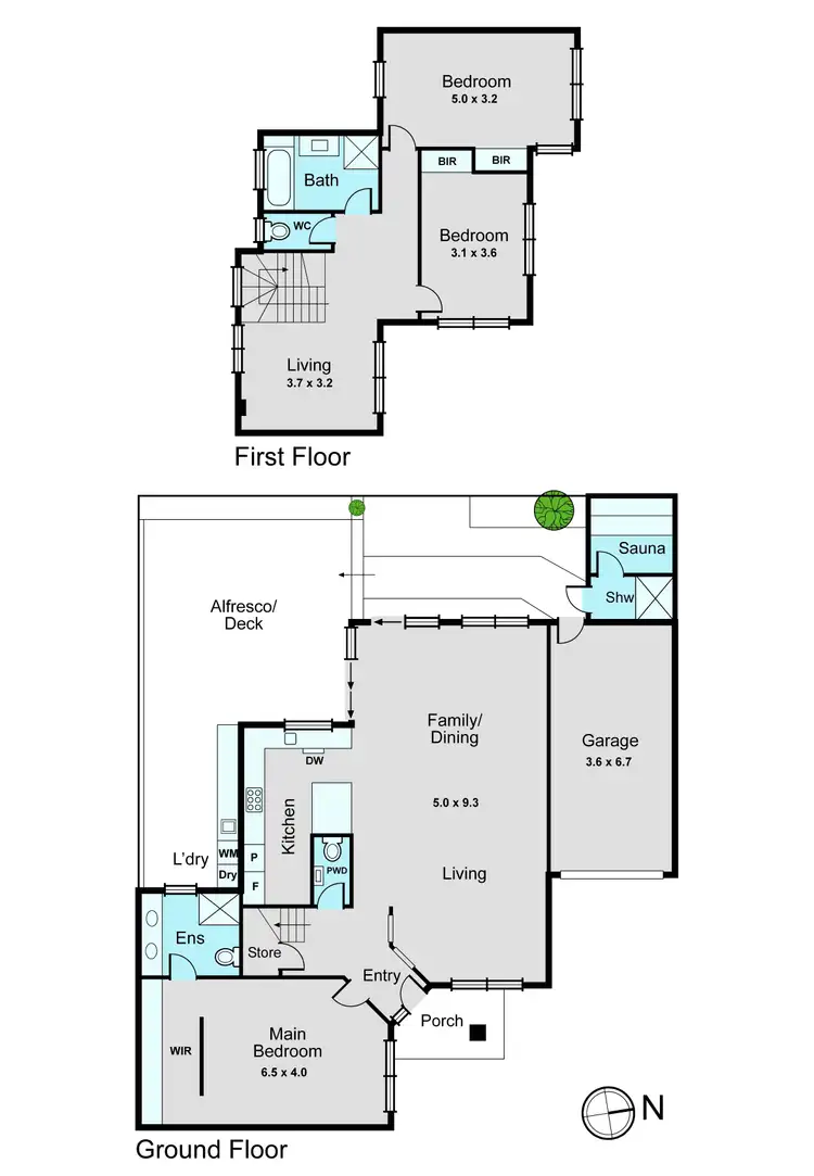 Floorplan of Homely townhouse listing, 2/5 Dalgan Street, Oakleigh South VIC 3167