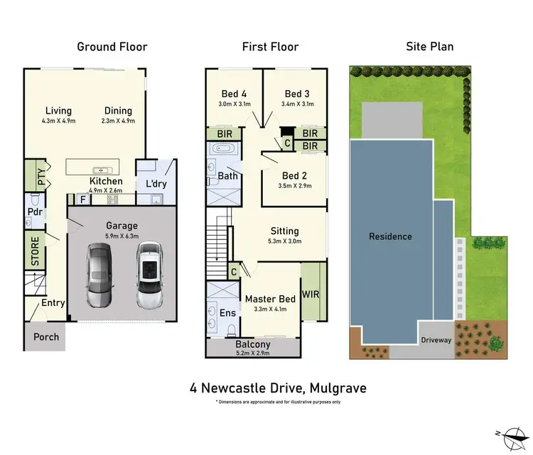 Floorplan of Homely townhouse listing, 4 Newcastle Drive, Mulgrave VIC 3170