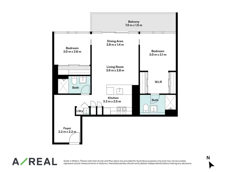 Floorplan of Homely apartment listing, 707/18 Hoff Boulevard, Southbank VIC 3006