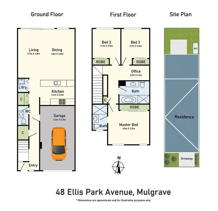 Floorplan of Homely townhouse listing, 48 Ellis Park Avenue, Mulgrave VIC 3170