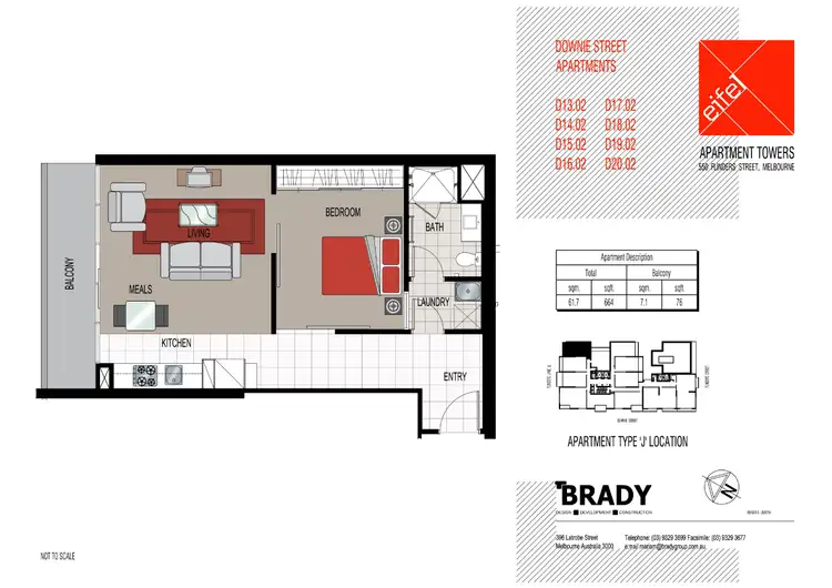 Floorplan of Homely apartment listing, 1402/8 Downie Street, Melbourne VIC 3000
