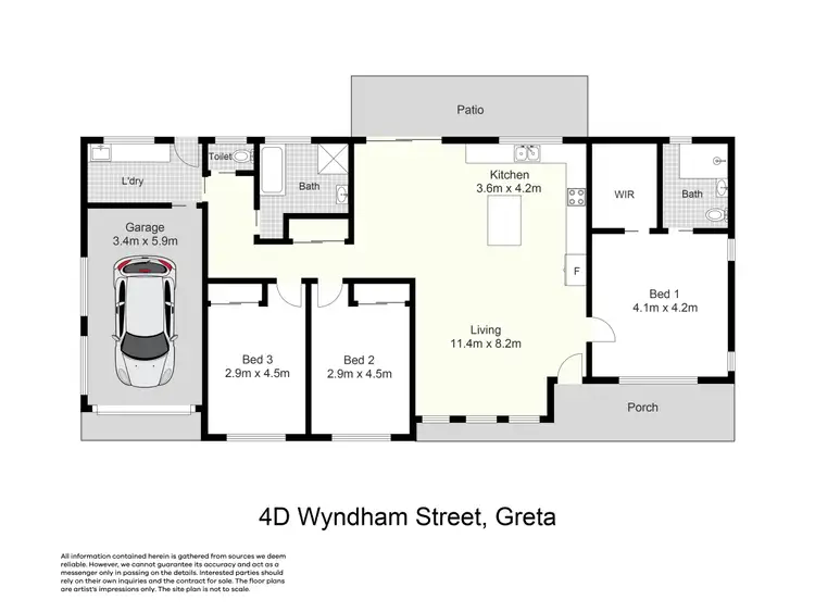 Floorplan of Homely house listing, 4D Wyndham Street, Greta NSW 2334