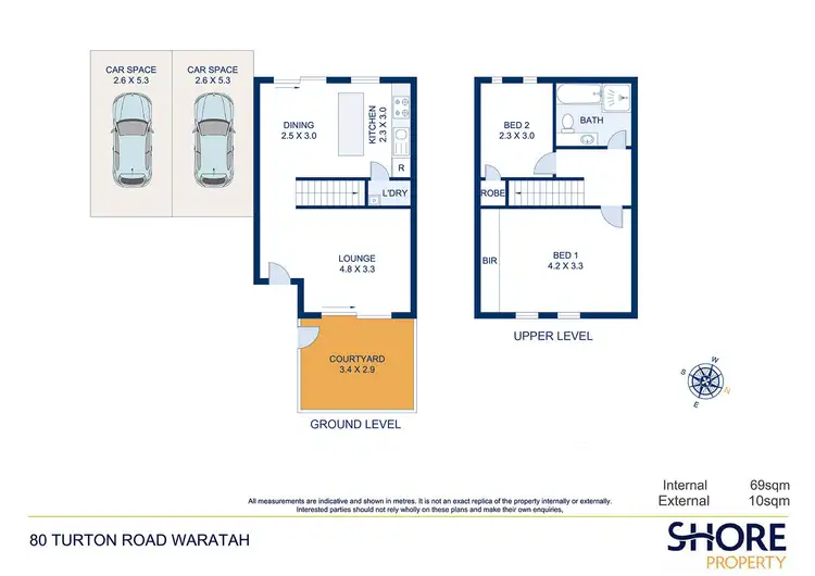 Floorplan of Homely townhouse listing, 80 Turton Road, Waratah NSW 2298