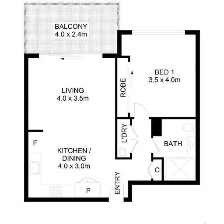 Floorplan of Homely apartment listing, 703/67 Epsom Road, Rosebery NSW 2018